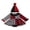 Black Red, variant on BemeyourBBs Baby Girl Halloween Outfit Baby Kids Baby Clown Costume Infant Ruffled Long Sleeve Patchwork Pompom Romper Dress and Pointed Hat Set