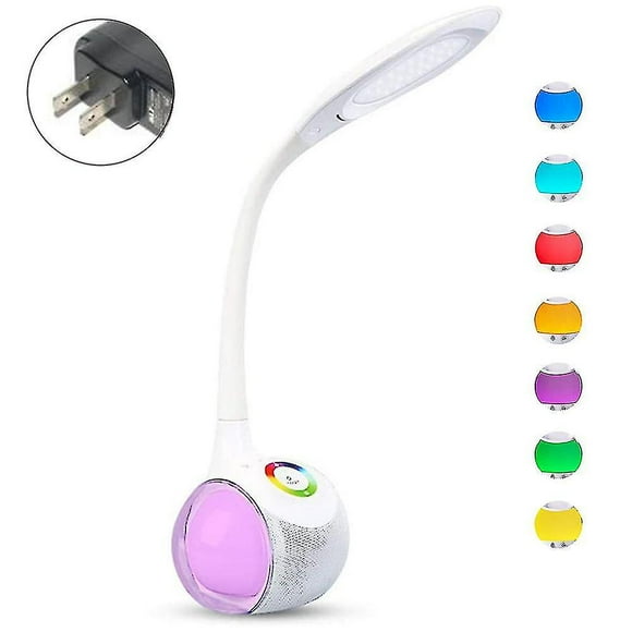 Desk Lamp Led 5w, Children's Table Lamp Dimmable With Gooseneck, Touch Field For Colored Light Table Lamp, 3 Brightness Levels, Mood Lamp Black