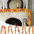 thumbnail image 7 of Moocorvic Fall Garland, 5.74 FT Artificial Maple Autumn Garland Hanging Leave Vines for Indoor Outdoor Wedding Thanksgiving Dinner Party Decor, 7 of 7