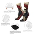 thumbnail image 4 of Honeii Gothic Skull With Roses Print Adult Socks,Crew Socks,Casual Calf Socks,Daily Wear Socks for Men & Women, Perfect for Sports, Casual and Everyday Use, 4 of 6