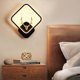 thumbnail image 3 of Indoor small wall lamp simple round bedside lamp bedroom bedside creative aisle corridor decorative lamps (wood), 3 of 4