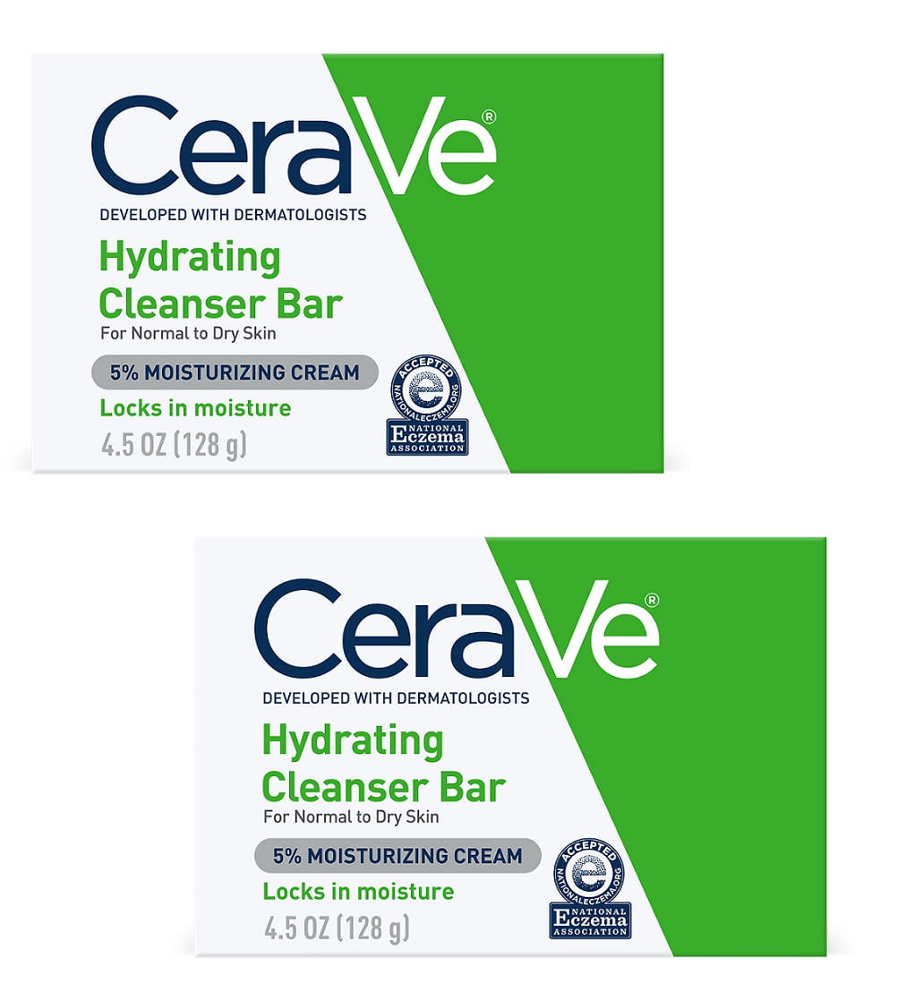 CeraVe Hydrating Cleansing Bar for Face and Body 4.5 oz - 2 Pack