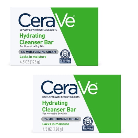CeraVe Hydrating Cleansing Bar for Face and Body 4.5 oz - 2 Pack