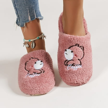 

Gubotare Slippers For Women Slip On Womens Slipper Memory Foam Fluffy Soft Warm Slip On House Slippers Anti-Skid Cozy Plush for Indoor Outdoor A 7