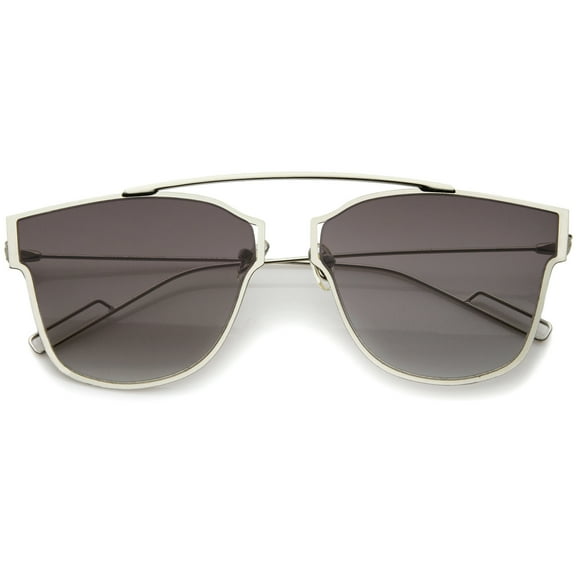 sunglassLA - Modern Fashion Ultra Thin Open Metal Minimalist Pantos Aviator Sunglasses - 55mm