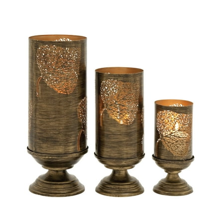 Modish Set Of Three Metal Candle Holders