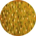 thumbnail image 1 of Ahgly Company Indoor Round Southwestern Yellow Country Area Rugs, 6' Round, 1 of 4