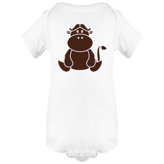Fantasy Cow Silhouette Bodysuit Infant -Image by Shutterstock,  Newborn