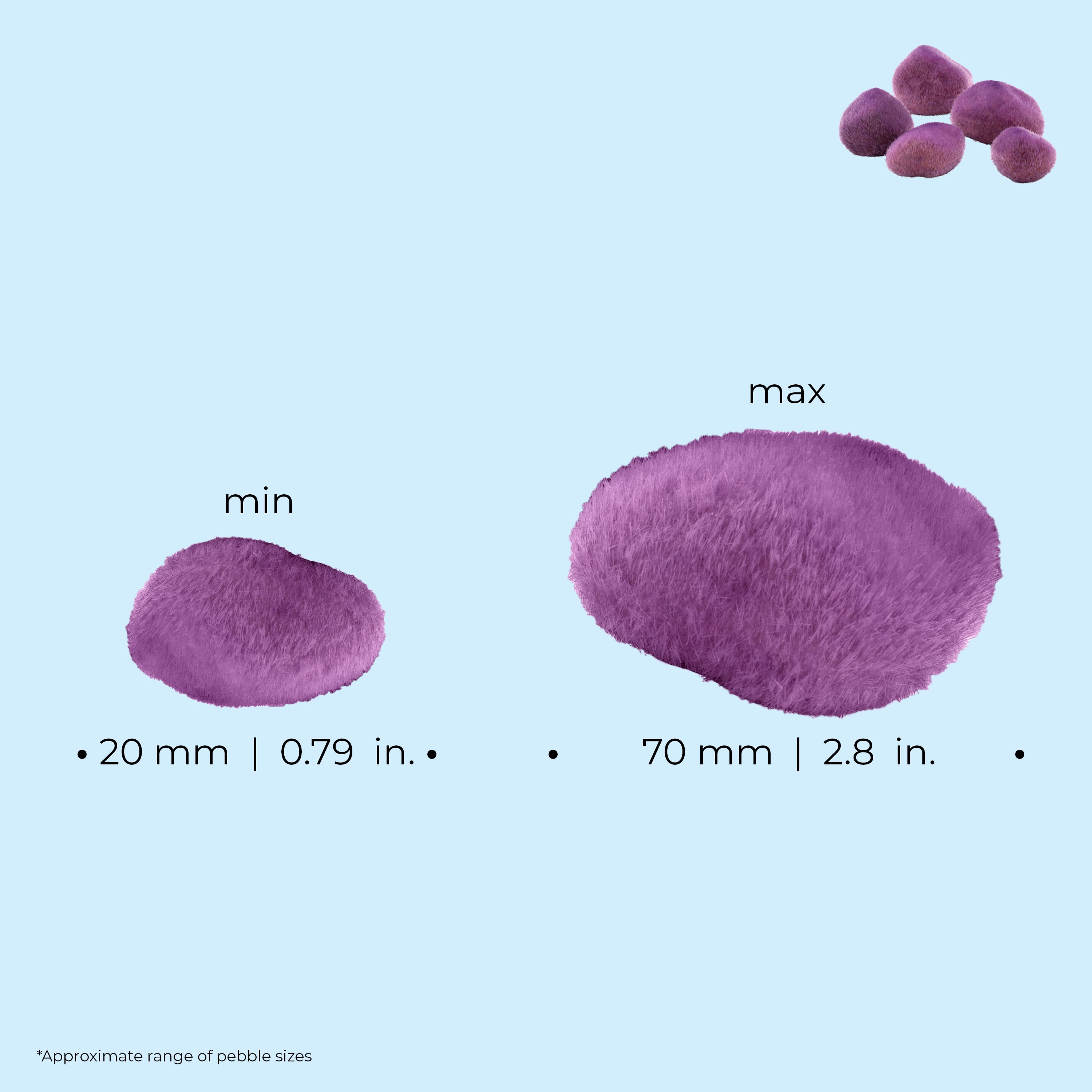 biOrb Purple Moss Pebbles Set