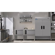 Commercial Reach in Freezer, 54 x 30 1/2 x 82, 49 cu.ft., Double Door Stainless Steel Freezer, NSF certified