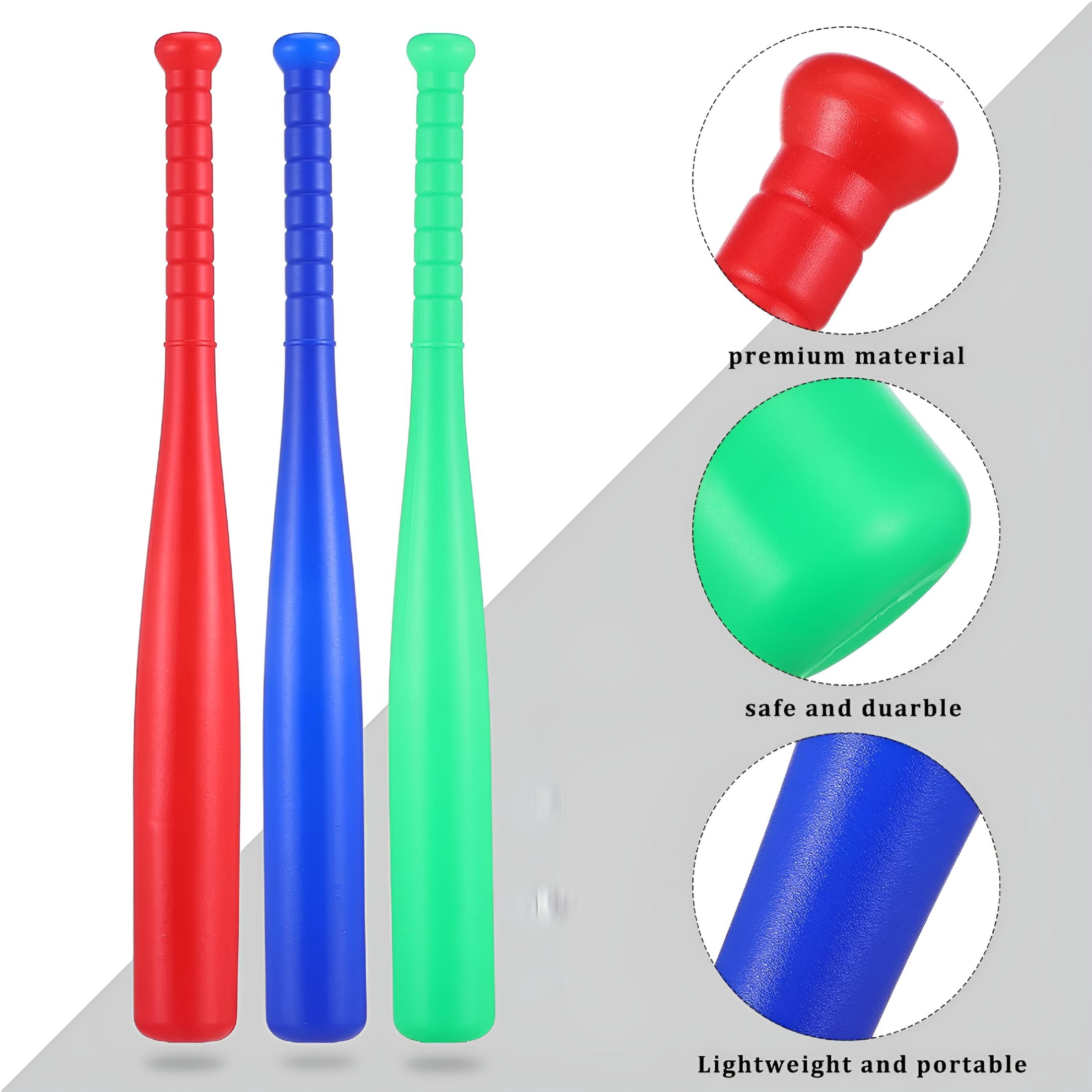 BESTSKY 6Pcs Kids Baseball Set Plastic Baseball Bat Toys with 3 Balls for Children Toddlers Outdoor Indoor Sport Game Playing