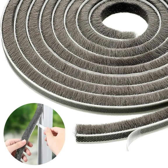 BTideas Self-Adhesive Weather Stripping for Doors and Windows,32.8 Ft Sound Proofing Door Seal,Grey