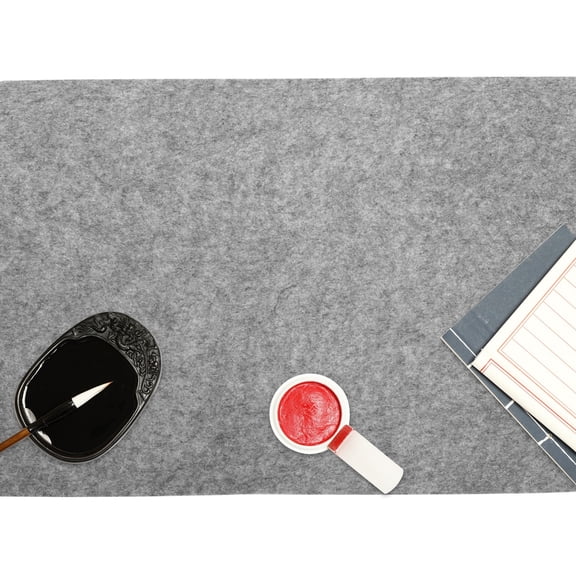 RENACLIPY Light Grey Felt Desk Mat 60x40cm, Non- Writing and Office Desk Pad Protector