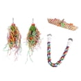 thumbnail image 3 of Bird Chewing Toys Natural Colorful Bird Foraging Shredder Hanging Toy Kit for Small Medium Lovebirds Parakeet Cockatiel, 3 of 9