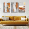 thumbnail image 2 of JANS.NO1 Abstract Wall Art Decor Set Of 3 Graffiti Gray And Orange Picture poster Print Watercolor Ink Painting Modern Artwork For Bedroom Living Decoration, 2 of 6