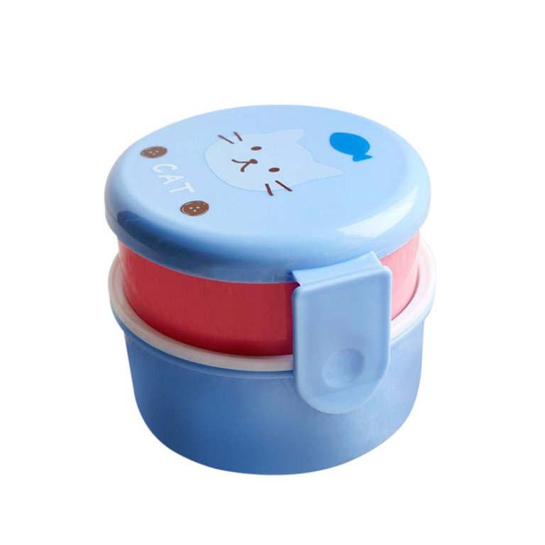 Cute Animal Children's Snack Box Mini Bento Box Double-layer Lunch Box  Portable Baby Fruit Box Student Lunch Box