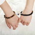 thumbnail image 1 of Dream Lifestyle 2Pcs Unisex Bracelets Beaded Magnetic Jewelry Frosted Stone Anti-fade Bangles for Dating, 1 of 8
