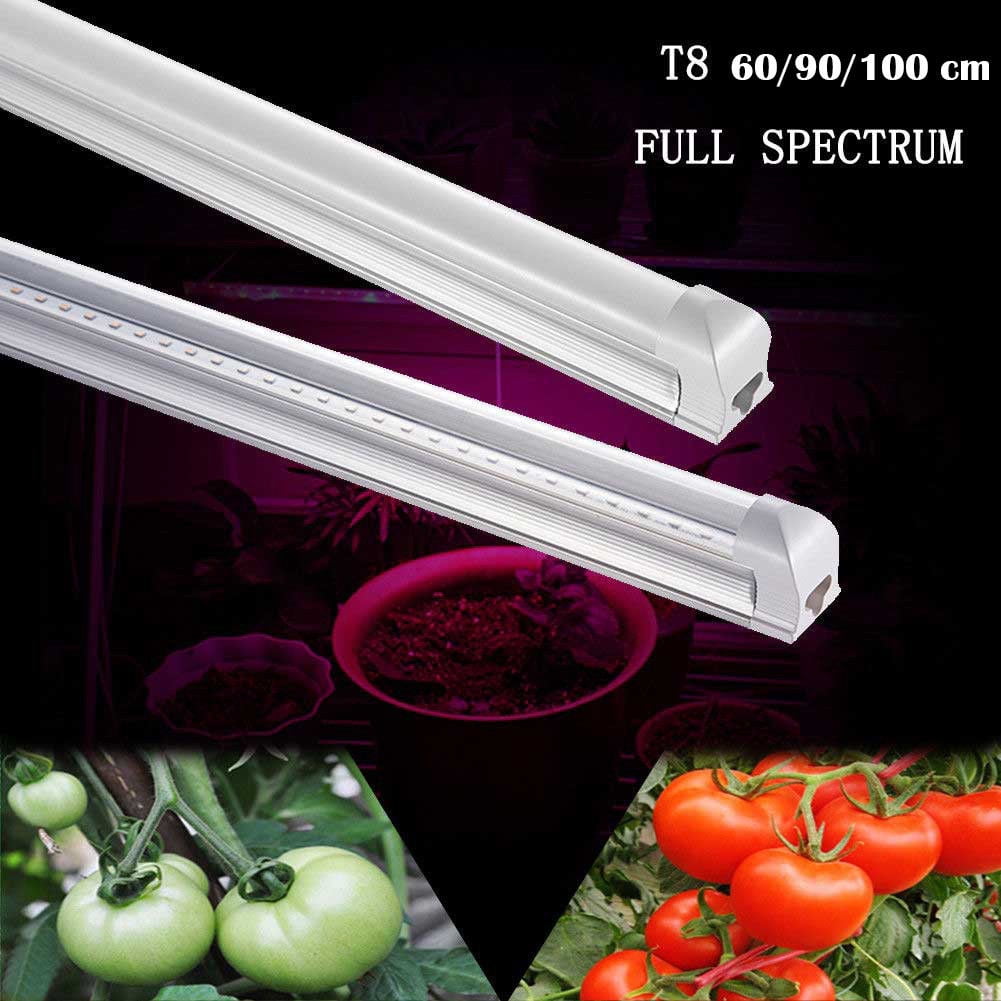 2X Full Spectrum 36" Led Grow Light T8 Indoor Greenhouse Plant Growing Tube 3ft