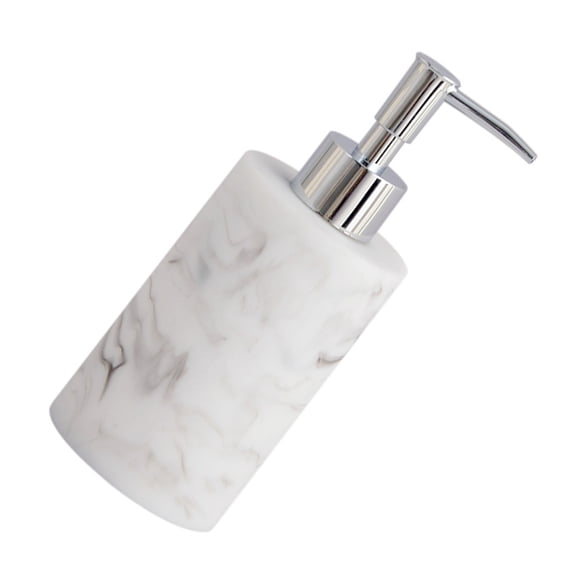 Dispenser for Bathroom Kitchen Countertop 270ml Marble Lotion Bottle Resin Refillable Shampoo Container