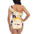 thumbnail image 5 of Sikiie Cartoon Poodle Dog Print Women One Piece Swimsuits Tummy Control One Shoulder Bathing Suits Ruffle Swimwear, From S to XXL-Medium, 5 of 6