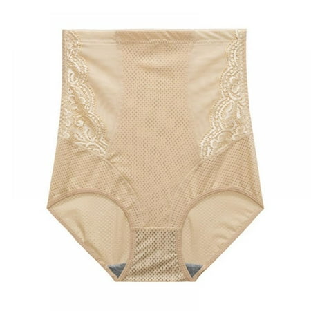 

Lemetow Women s Seamless High Waist Breathable Mesh Lace Underwear Control Panties