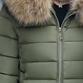 thumbnail image 5 of Women's Quilted Outerwear Jacket Women's Winter Thicken Puffer Coat Warm Jackets Parka With Hood Waterproof Green XXXL, 5 of 5