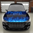 thumbnail image 6 of Fit Blue Bonfire PVC Car Hood Protector Cover - 59x39 Inch Waterproof & UV/Sun Proof Hood Wrap with Blue Flame Design, for SUV, Sedan, Truck, Pickup (Easy Install, Durable Vinyl), 6 of 6