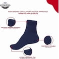 thumbnail image 4 of Diamond Star Diabetic Socks for Men & Women - Non-Binding Cushion Cotton Ankle Socks for Neuropathy, Edema, & Circulatory Support (Navy - 12 Pairs Extra Wide, Socks Size 13-15), 4 of 6