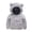 Grey, variant on PatPat Baby / Toddler Stylish 3D Ear Print Solid Hooded Coat