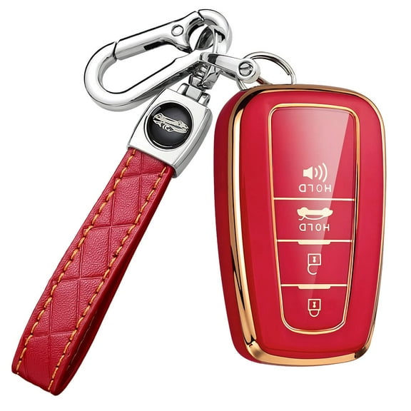 for Toyota Key Fob Cover, for Camry RAV4 Highlander Avalon C-HR Prius Corolla GT86 Key fob case Premium Soft TPU Full Cover Protection Smart Key Holder