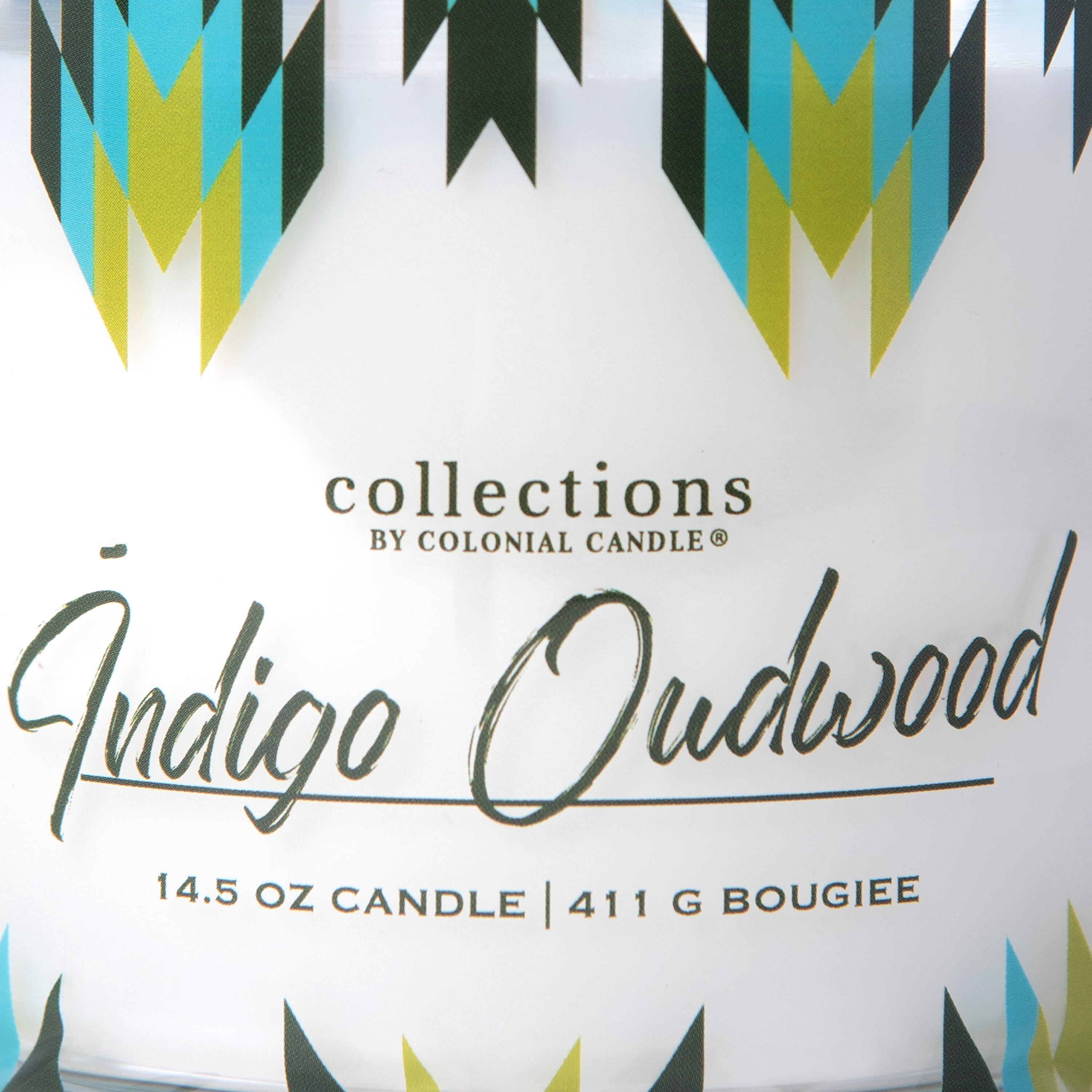 Colonial Candle Indigo Oudwood 14.5 oz 3 Wick Candle, Multicolor