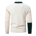thumbnail image 4 of uikmnh Mens Sweater Men 2025 New Semi High Crew Neck Matching Color Sweater Sweater Base Size:M, 4 of 4