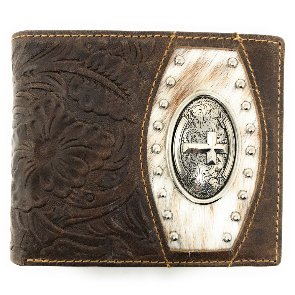 Texas West Premium Cow Fur Genuine Leather Men's Short