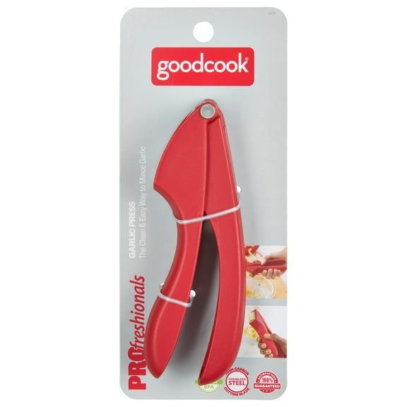 GoodCook Profreshionals Garlic Press Stainless Steel Curved Ergonomic Handle