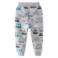 thumbnail image 4 of Cethrio Kids Boy's Sweatpants, Drawstring Printed Athletic Cotton Jogger Pants Gray Size 4 T, 4 of 5
