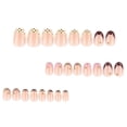 thumbnail image 4 of EBCUE 24Pcs Polka Dot Press on Nails Medium Almond Fake Nails French Tip Nails Press Ons Brown Pink False Nails Acrylic Glossy Glue on Nails Polka Dot Stick on Nail for Women Decoration Set, 4 of 7