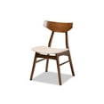 thumbnail image 2 of Timothy Mid-Century Modern Transitional Light Beige Fabric Upholstered and  Wood 5-Piece Dining Set, 2 of 5