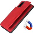 thumbnail image 6 of Galaxy S20 Plus Luxury PU Leather Case,Credit Card Holder,Cash Slots,Stand Function Soft TPU Back Wallet Case Flip Wrist Strap Multi-Function Durable Case for Samsung Galaxy S20 Plus 6.7",Red, 6 of 7