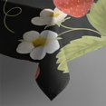 thumbnail image 3 of Red Strawberry Plants Fruit Leaf Black Pattern Rectangle Tablecloth 60"x84",Waterproof Polyester Rectangle Table Cloth, Wipeable Spillproof Polyester Tablecloth for Dining, Camping, Indoor and Outdoor, 3 of 5