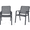 Gray, variant on DELMANGO Patio Chairs Set of 2 with Metal Frame, Outdoor Dining Chairs for All-Weather, Porch, Garden, Black