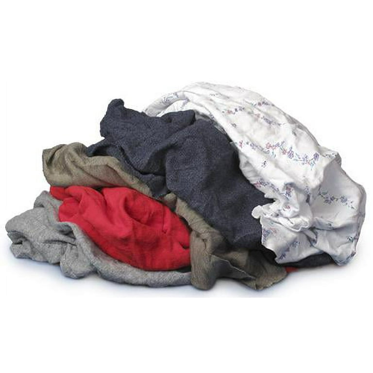 White Knit T-Shirt 100% Cotton Cleaning Rags 1000 lbs. Bale Cut-  Multipurpose Cleaning