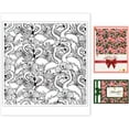 thumbnail image 1 of 1 Feuille de Flamants Roses Fond Clair Fleurs en Silicone Feuilles en Silicone, 1 of 8