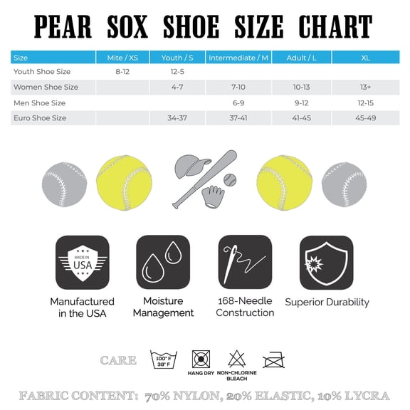 PEAR SOX OTC Baseball Softball Stirrup Socks (C, 7in) Navy, White, Orange (S)