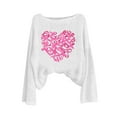 thumbnail image 3 of Chandail pour Femmes Manches Longues Sensibilisation au Cancer du Sein Col Rond pour Mode Tricot, Pulls pour Femmes, 3 of 4