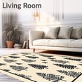 thumbnail image 2 of ODIKA 3'x5' Machine Washable Non-Slip Area Rug, Scandinavian Spruce Motif Modern Seasonal High Traffic Rug with Pad, Beige, 622909, 2 of 8