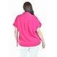 thumbnail image 3 of Blusa casual manga corta Roman Fashion /Tallas Extras, 5112 (Fiusha) fucsia 38, 3 of 5