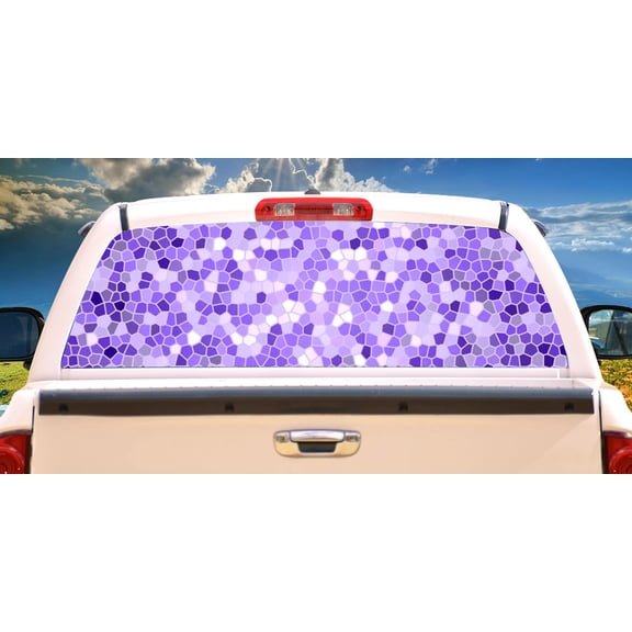 PURPLE DREAM Rear Window Graphic back truck decal suv view thru vinyl