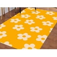 thumbnail image 2 of Daisy Rug, Yellow Rug, Modern Rug, Floral Rug, Thin Rug, Wall Hanging Rug, Wedding Rug, Classic Rug, Easy To Clean Rug, Car Mat, Home Decor, 2.6'x4' - 80x120 cm, 2 of 4