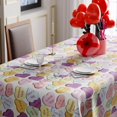 thumbnail image 4 of Valentines Day Romantic Colored Love Hearts Tablecloth Cloth Rectangle Washable Table Covers for Indoor Outdoor Dining Table Home Party Decorations 60x84 Inch, 4 of 6