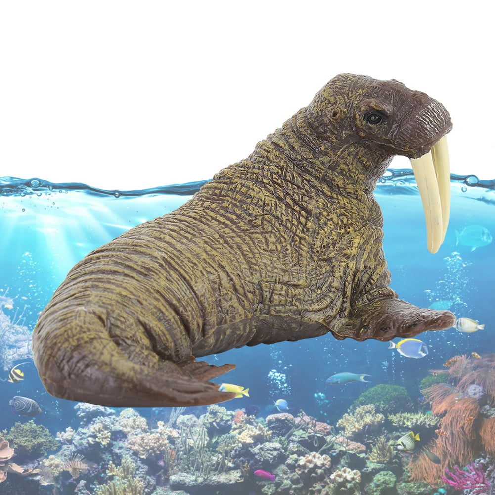 Miniature Walrus Elephant Seal Figurine Animal Model Home Decor